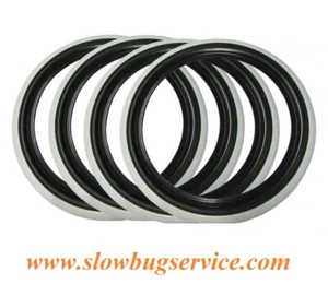 KIT 4 FASCE BIANCHE NERE 13 POLLICI - 4 WHITE BLACK WALLS 13 INCHS - Imagen 1 de 1