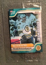 2023 TOPPS NOW NHL  STICKER 18 MATTHEW POITRAS BRUINS RC  BLUE ICE NUMBERED 1/10