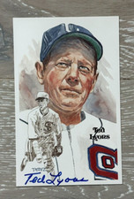 Ted Lyons Signed Auto Perez Steele Postcard Series 3 Card #77
