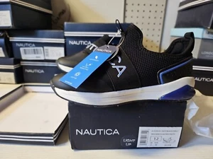 Nautica Toddler Boys' Alois Buoy Light-Up Sneakers Blue/black Size 12, #00p - Picture 1 of 10