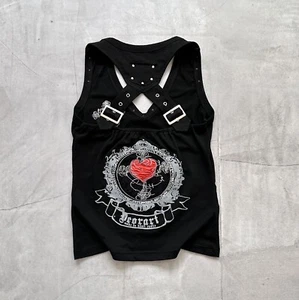 Y2K Punk Hysteric Glamour Style Bondage Tank Top T Shirt Rick Owens Vibe LGB - Picture 1 of 14