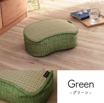 IKEHIKO Japanese rush grass Tatami Seat Cushion Sofa Pillow Green Japan 1168 - Image 1 of 4