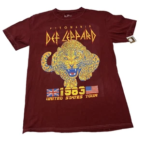 Nueva Camiseta Retro Def Leppard 1983 Gira Estados Unidos Pyromania Talla Mediana Rock - Imagen 1 de 12