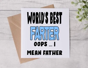 Personalised Funny Card For Dad, Father’s Day,Birthday Greetings Card, Rude Gift - Picture 1 of 1