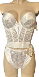 Set bustier da sposa Carnival 237 taglia 85A UK38A + slip L coppe ferretto corsetto - Foto 1 di 9
