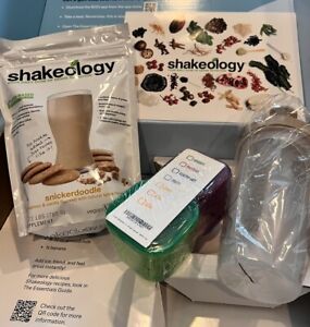 Shakeology - Vegan Snickerdoodle  10/24 NEW 20 Serving bag, Shaker, & Containers