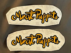 Lot (2) MEAT PUPPETS 1" x 3 1/4" Band Logo STICKERS Fast! FREE SHIP!