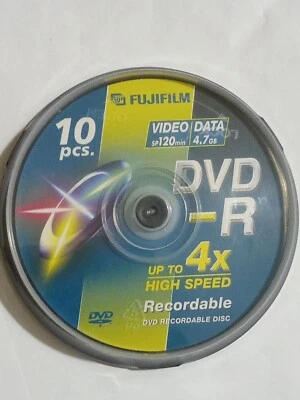 FujiFilm, 10 Stck. Rohlinge, DVD-R, Video SP 120 min, 4 × Speed, OVP - Bild 1 von 4