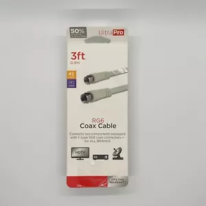 Ultra Pro RG6 Coaxial Cable- 3ft- White - Picture 1 of 6