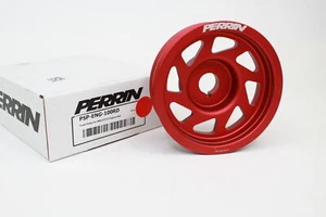 Perrin Performance Red Lightweight Crank Pulley for Subaru WRX STI Forester EJ - Picture 1 of 6