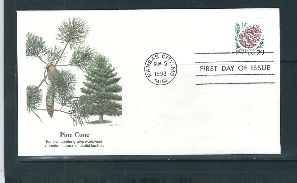 US SC # 2491 Pine Cone FDC . Fleetwood Cachet - Image 1 of 1