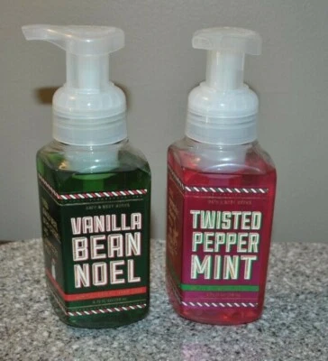 Jabón de manos espumoso Bath & Body Works vainilla bean Noel y menta retorcida nuevo Foto 1 de 4