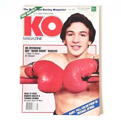 KO MAGAZINE RAY MANCINI BOXING HOFer COVER JULY 1982 POSTER INSIDE - Image 1 of 4