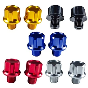 Embouts de guidon en alliage d'aluminium pour motos et dirt bikes rouge noir arg - Photo 1/17