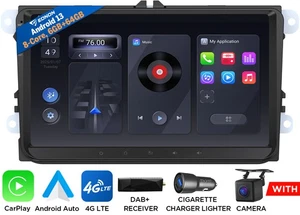 CAM+DAB+ Carplay 9" Android 13 6+64 Autoradio GPS Navi DSP Für VW Golf CC Tiguan - Bild 1 von 24