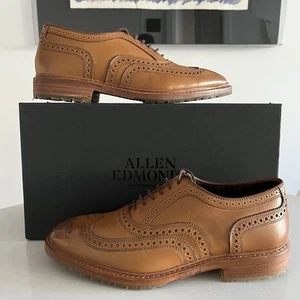 Allen Edmonds McTavish Wingtip Oxford Dress Shoes Size 9 3E EEE Walnut Brown - Picture 1 of 12