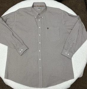 Camisa Cinch Abotonada L/S Western Wear Ranch Marrón/Negro Geométrica Para Hombre XXL - Imagen 1 de 13