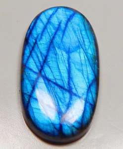 141 Ct TOP 100% Natural Azul Oscuro Fuego Labradorita Ovalado Cabujón... - Imagen 1 de 2