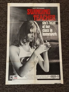 VTG 1974 Swinging Teacher Sheet Movie Poster Sexploitation Lynn Baker 27 x 41 - Picture 1 of 8