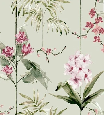 Fresco Babylon Sage Floral Wallpaper Patern Nr 118642  - Image 1 of 2