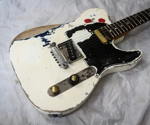 Made To Order Rick Parfitt Relic White Tele Partscaster Complete Guitar Quality - Picture 1 of 11