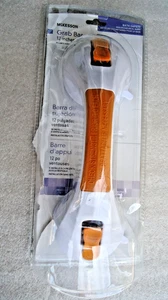 12 inch McKesson Suction Cup Grab Bar Wall Mounted Burnt Orange - Picture 1 of 5