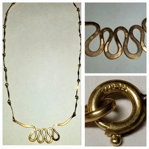 1/20 12k Gold Filled Wavy/Snakey Necklace - Picture 1 of 5