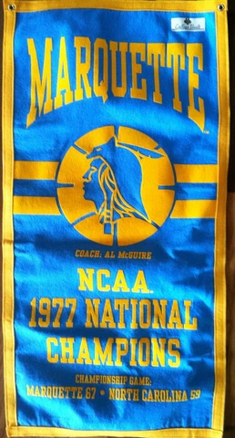 Marquette Warriors 1977 Basketball Banner Al McGuire Cover
