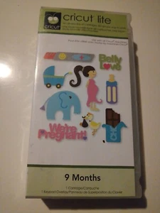 Cricut Lite Cartridge - 9 MONTHS - Baby Pregnancy Shapes Phrases Complete Rare - Picture 1 of 2