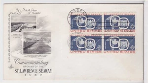 TurtlesTradingPost - St Lawrence Seaway- 1959 FDC #1131 Artcraft- Block of 4 - Picture 1 of 1