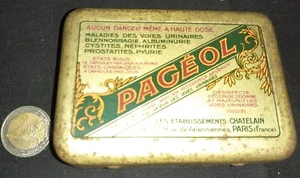 Alte leere Metalldose Pagéol Apotheke Chatelain Paris Nr. 705/56 - Bild 1 von 4