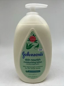 Johnson's Skin. Nourish Moisturizing Baby Lotion Aloe Vera Scent & Vitamin 16.9 - Picture 1 of 2