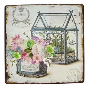 Metallschild Royal Garden 30 cm nostalgie Stil Schild Blechschild Bild Wanddeko - Bild 1 von 1