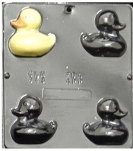 Easter Rubber Ducky Chocolate Candy Mold New 4 Cavity Wax Ice Soap - Picture 1 of 1