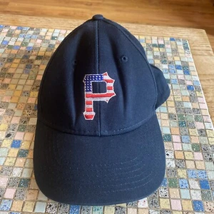 Sombrero de papá de los Piratas de Pittsburgh 4 de julio azul marino con correa trasera - Imagen 1 de 6