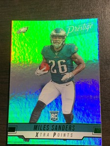 Miles Sanders 2019 Panini Prestige RC 258 Xtra Points Green Philadelphia Eagles