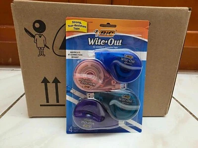 bic white-out ez correct correction tape case of 18 4 packs, 72ct total - Image 1 of 2