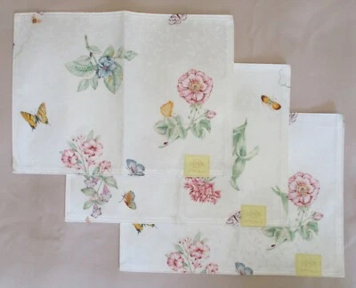 3 Lenox Butterfly Meadow Placemats #7255 Cotton Blend 18" x 13" New - Image 1 of 4