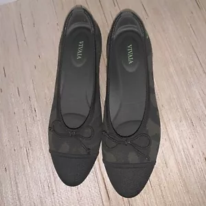 Ballerine Vivaia Tiana leggere punta mandorla verde scuro mimetiche donna taglia 8 EU 39 - Foto 1 di 14