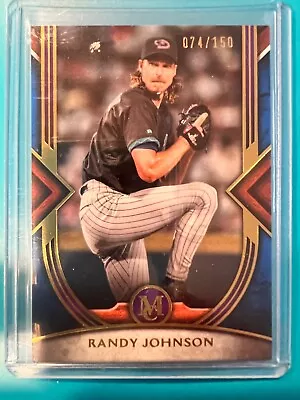 2022 Topps Museum Collection Randy Johnson Blue # 074/150 Diamondbacks - Image 1 of 3