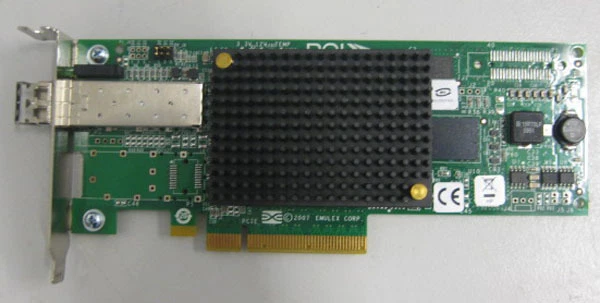 HP Storageworks Emulex LPE12000 8GB PCI-E Fibre HBA 489182-001 w/SFP Low Bracket - Image 1 of 1