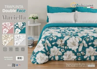 Trapunta Piumone Letto Matrimoniale Zucchissime "Mariella" In Stampa Digitale - Immagine 1 di 4