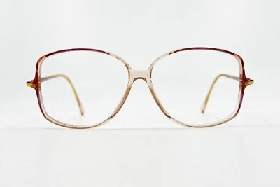 VTG Silhouette M 1767 Red Clear Rose  Butterfly Frames Glasses 55-12 12317 - Image 1 of 4