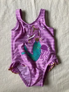 Traje de baño Cat and Jack bebé sirena púrpura talla 12 M - Imagen 1 de 3