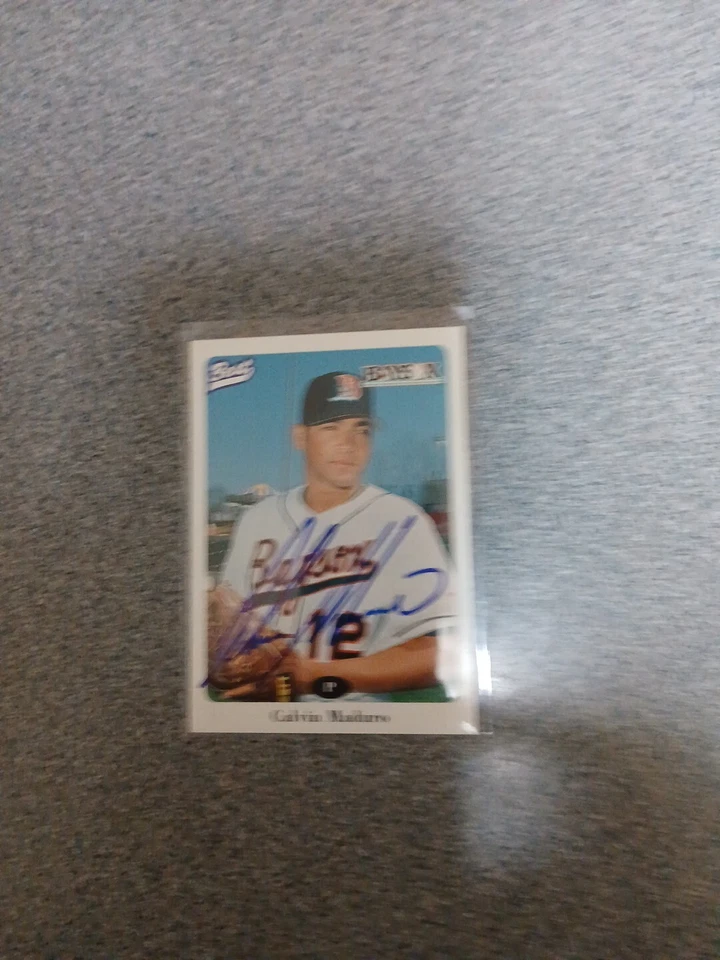 Calvin Maduro Signed In Person 1996 Best Minor League Rookie Card A3 - Image 1 of 1