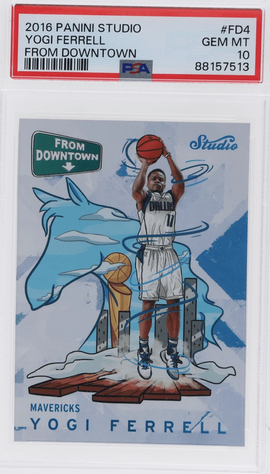 2016 Panini Studio Yogi Ferrell From Downtown #FD4 PSA 10 Rookie RC - Image 1 of 2