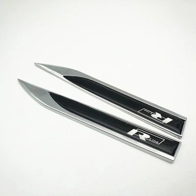 MK7 GOLF R ALERÓN DELANTERO INSIGNIA CALCOMANÍA LOGOTIPO MOLDURA INSIGNIA GOLF POLO Foto 1 de 2