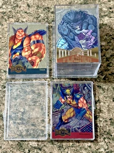 1995 Fleer Marvel Metal Silver Flasher Complete Set / Red & Gold Blaster Sets - Picture 1 of 21