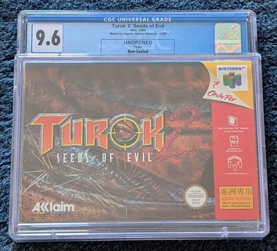 Turok 2: Seeds of Evil N64 CGC 9.6 Video Game Nintendo Asian Version Unopened - Image 1 of 3
