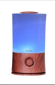 Humidificador difusor de aceite esencial grande BlueHills 2000 ml grano de madera oscura con LED - Imagen 1 de 3